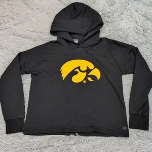 Iowa Hawkeyes Sweatshirt Womens S Black Hoodie‎ University Athletic Lightweight